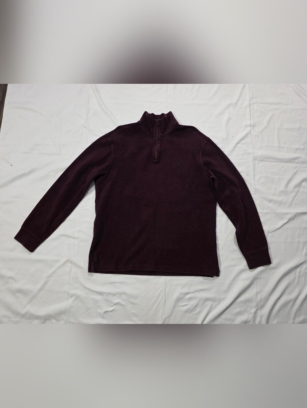 Polo Ralph Lauren Sweatshirt Dark Red Burgundy  Quarter Zip Pullover
